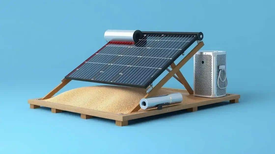 Aquecedor solar com areia revoluciona armazenamento de energia por baixo custo