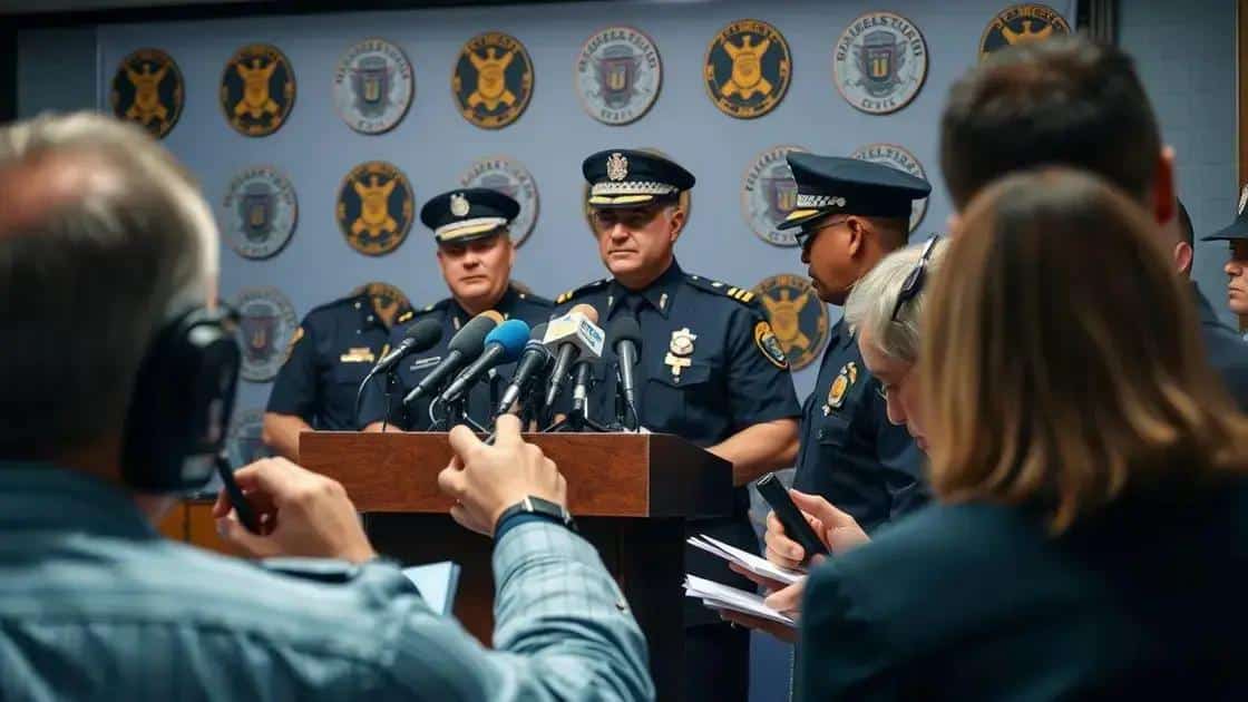 Autoridades policiais falam sobre o caso