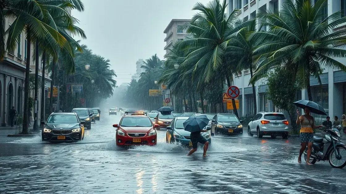 Chuva forte e ventania em diversas regiões do país