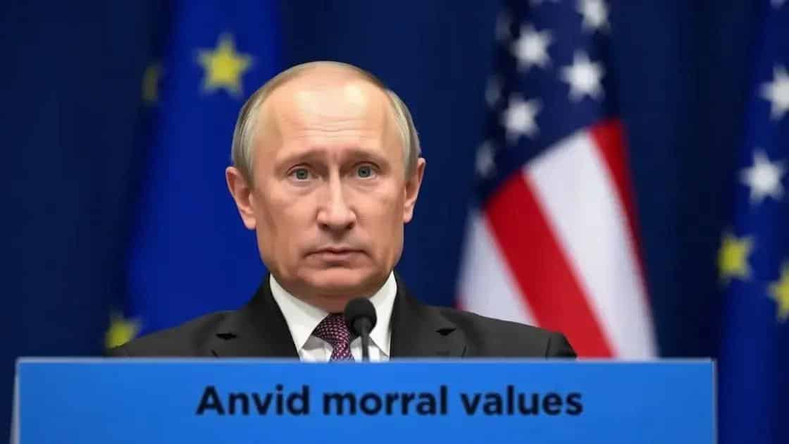 Comentários de Putin sobre satanismo e pedofilia