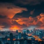 Como a luz refletida nas nuvens transforma a iluminação urbana