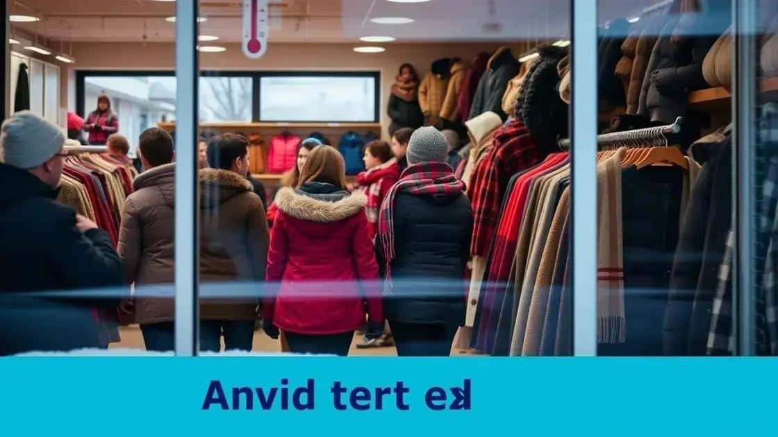 Mercado de roupas de frio aquecido