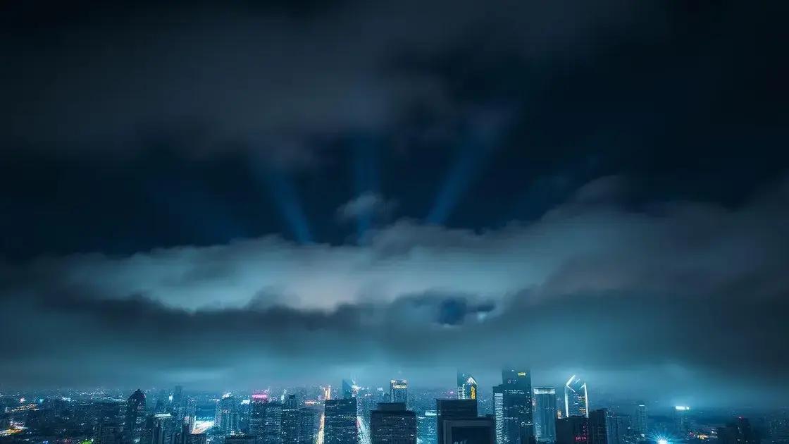 O impacto das nuvens na iluminação urbana O impacto das nuvens na iluminação urbana