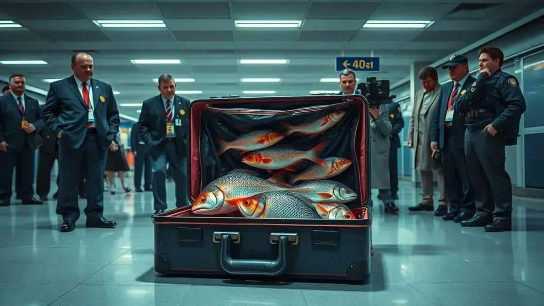 Passageiro tenta entrar no Brasil com 8 peixes vivos escondidos na bagagem