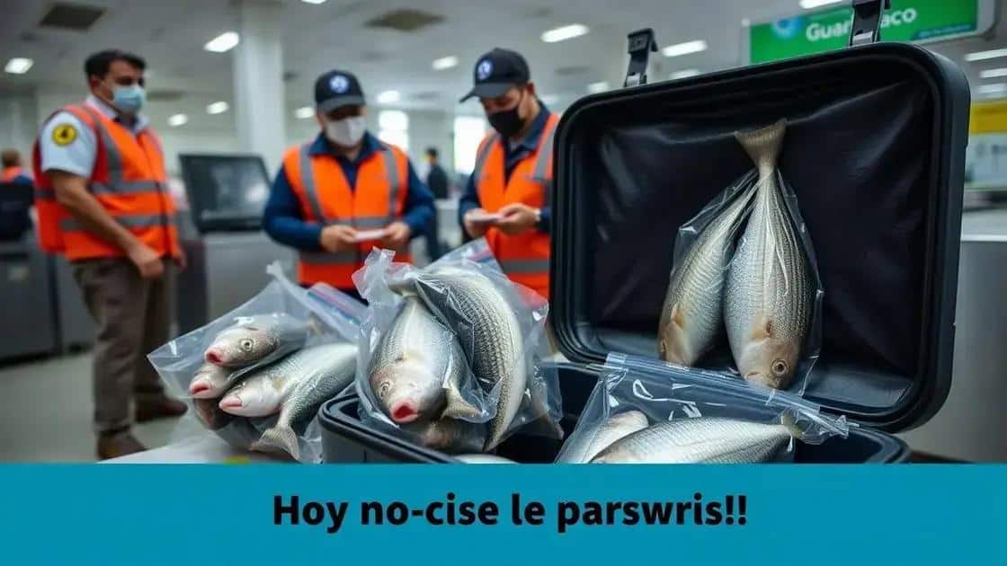 Peixes apreendidos no Aeroporto de Guarulhos
