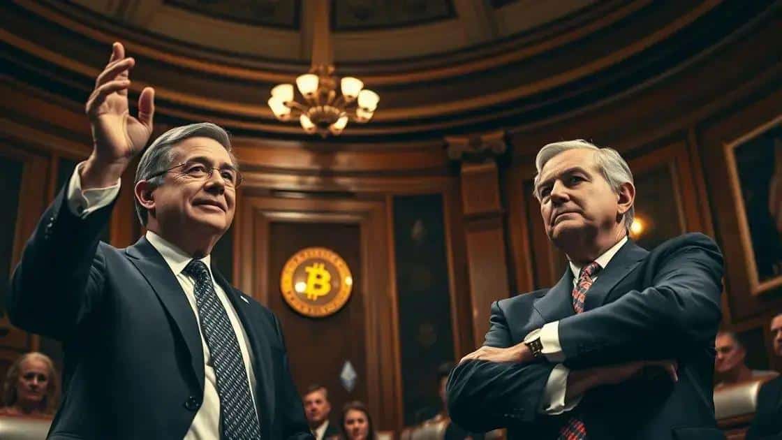 Posição de líderes políticos: Thune vs. Warren