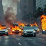 Protestos em Los Angeles incendeiam carros da Waymo e causam caos
