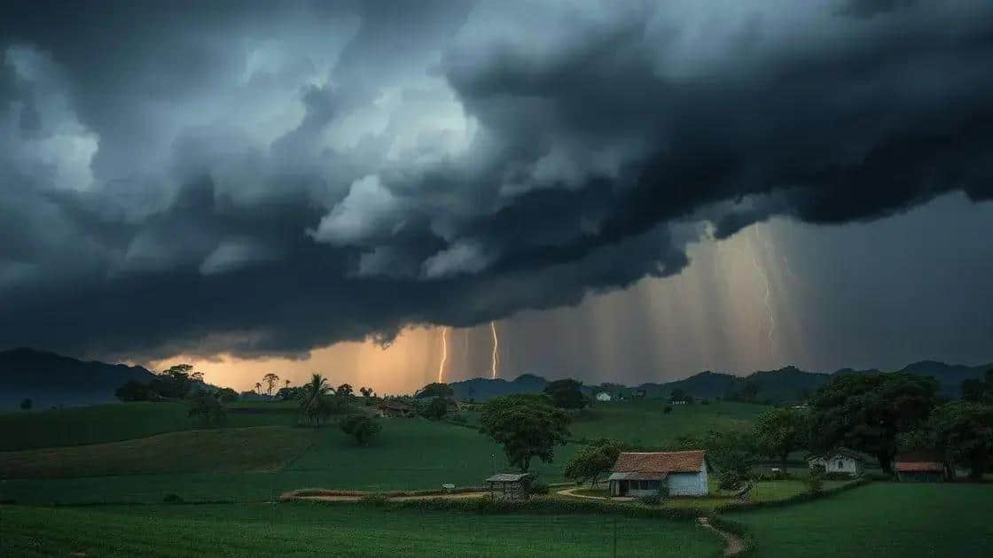 Tempestades e ventania de 100 km/h atingem Sul e Centro-Oeste do Brasil