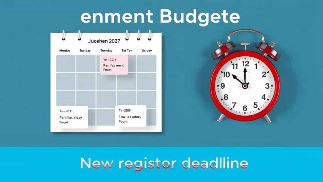 Alteração no prazo para inscrição no orçamento