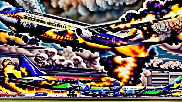 Boeing da American Airlines pega fogo durante decolagem em Denver