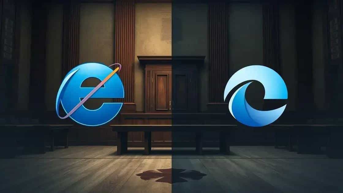 Comparação com o passado de Internet Explorer