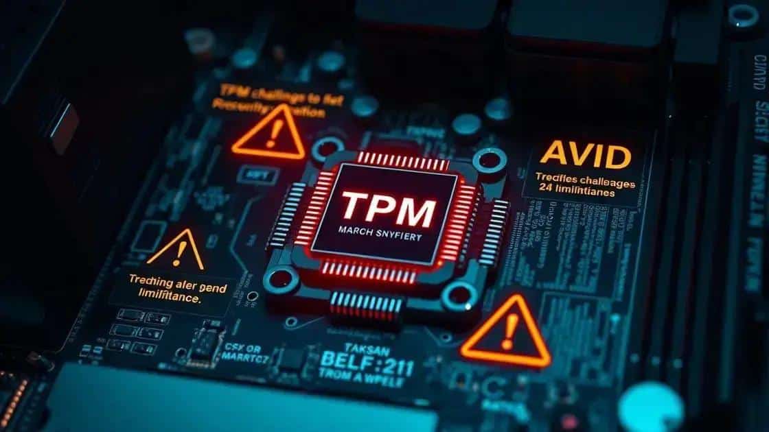 Desafios e limitações do TPM Desafios e limitações do TPM