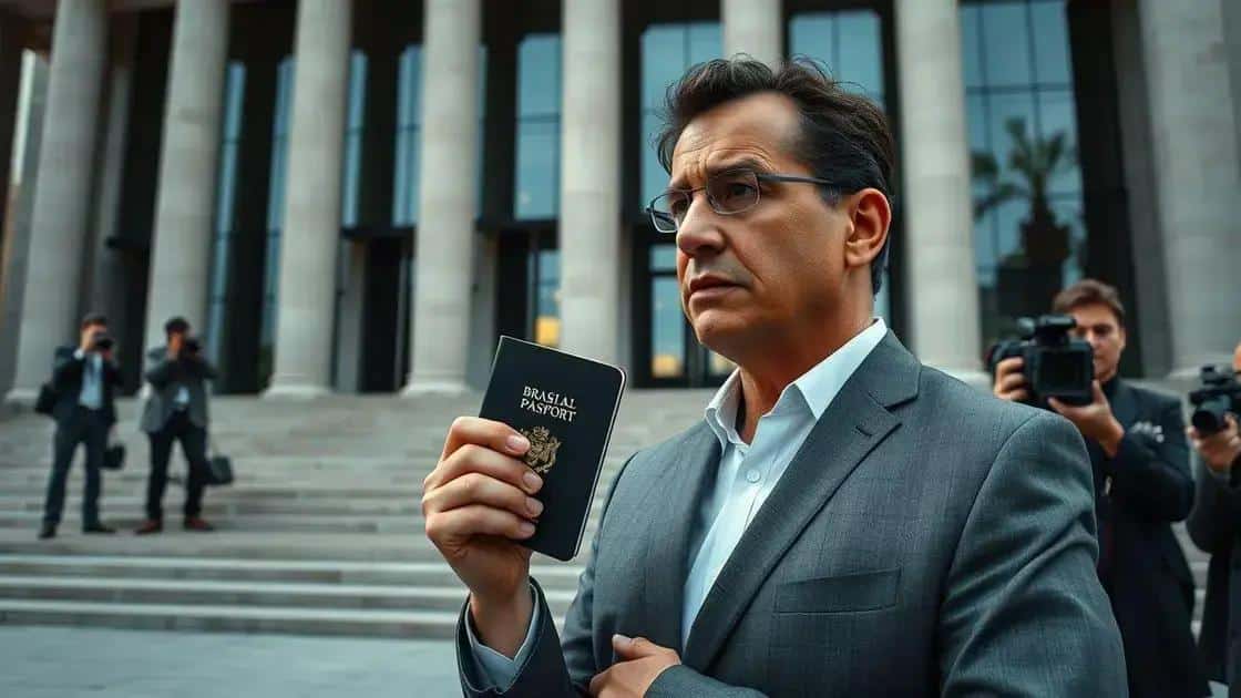 Detenção do passaporte e a resposta do senador Detenção do passaporte e a resposta do senador