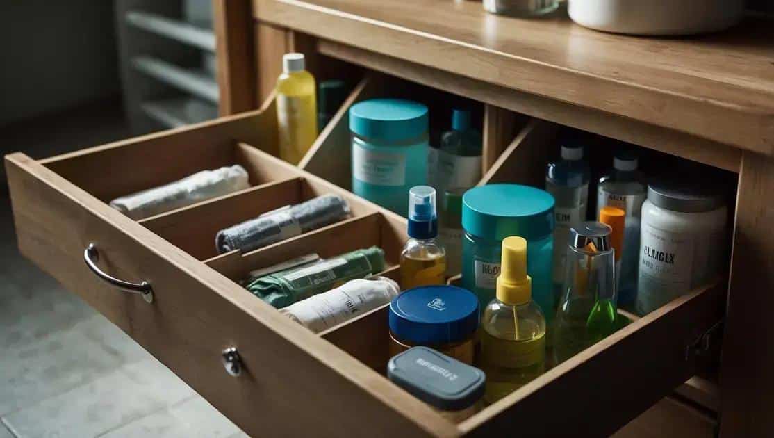 Dicas de organização para itens de limpeza