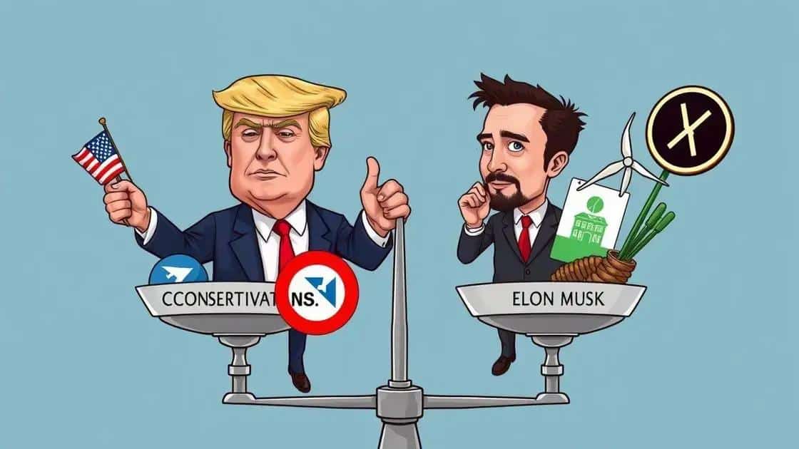 Divergências políticas entre Trump e Musk se intensificam