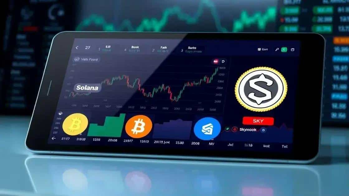 Diversificação com altcoins como SOL, BONK e SKY
