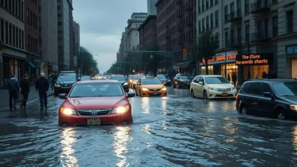 Inundações no Nordeste dos EUA: Nova York enfrenta chuvas recordes