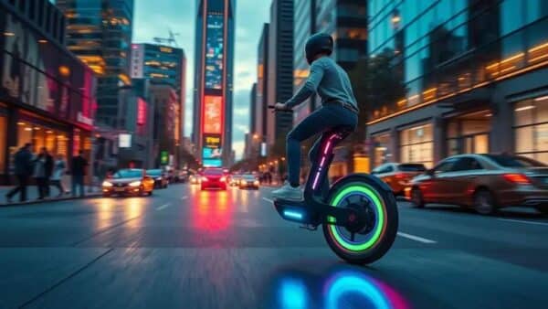 Monociclo elétrico da InMotion chega a 70 km/h com autonomia de 120 km