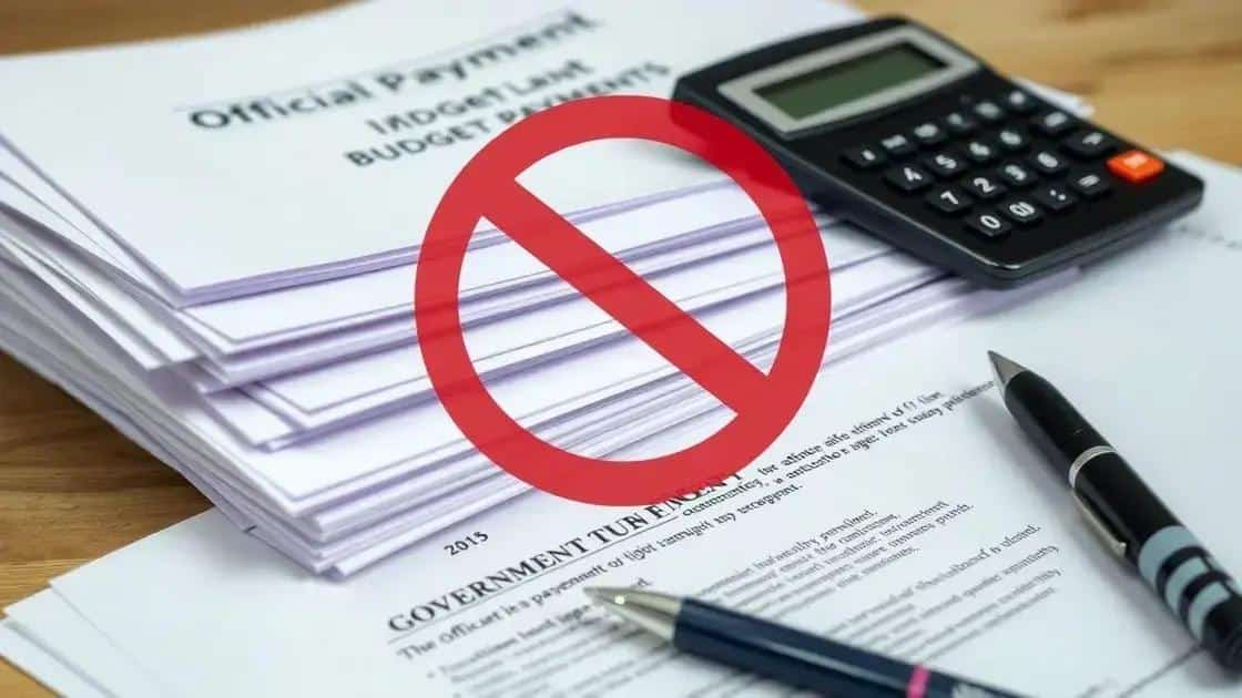 Mudanças nas regras de pagamento