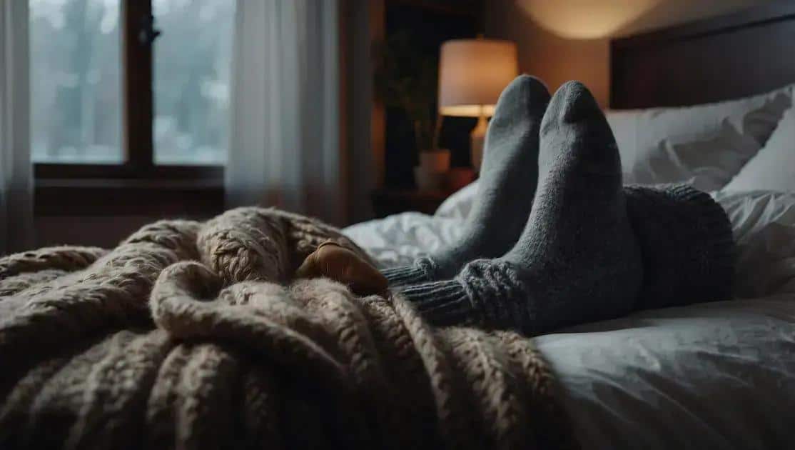 Redução da ansiedade ao dormir de meias