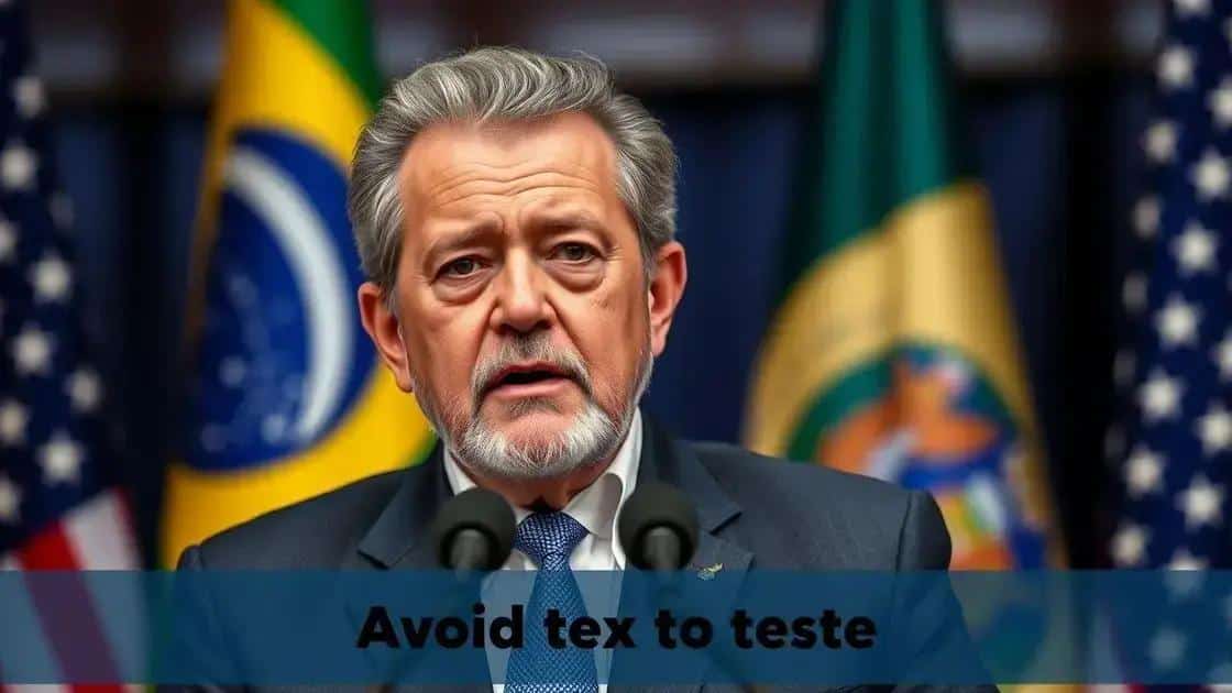 Resposta de Lula sobre o comércio EUA-Brasil Resposta de Lula sobre o comércio EUA-Brasil