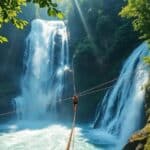 Turista morre após queda em cachoeira durante prática de highline