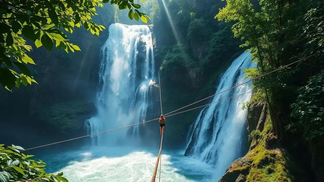 Turista morre após queda em cachoeira durante prática de highline