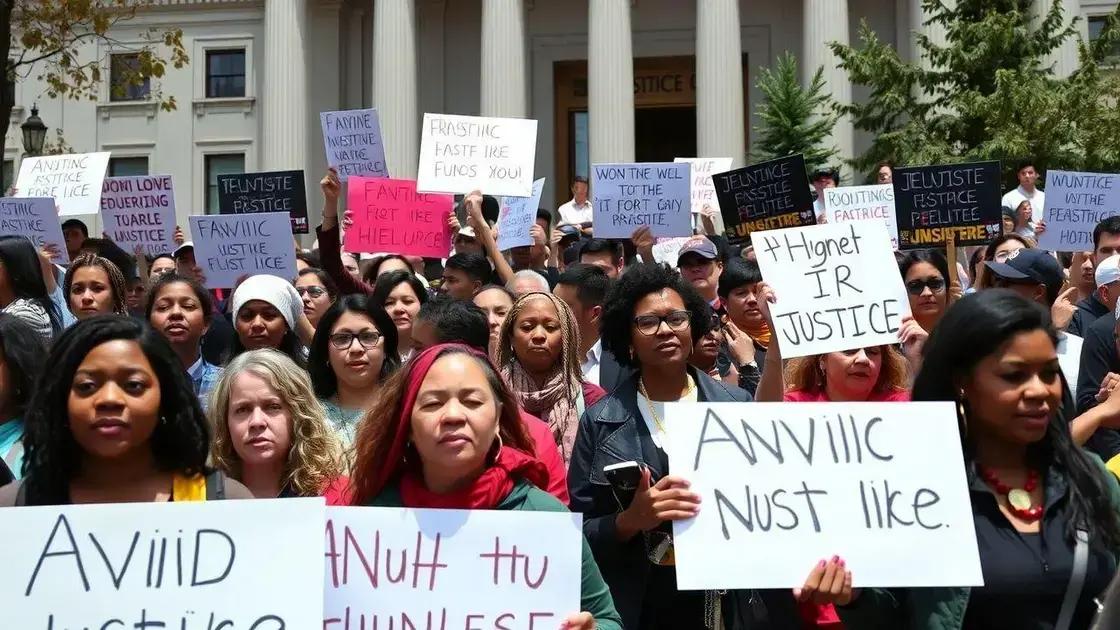 Vontade da sociedade de ver justiça