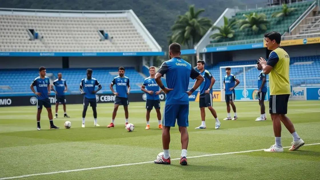 A preparação do Grêmio para o jogo contra o Sport e sua fase atual.