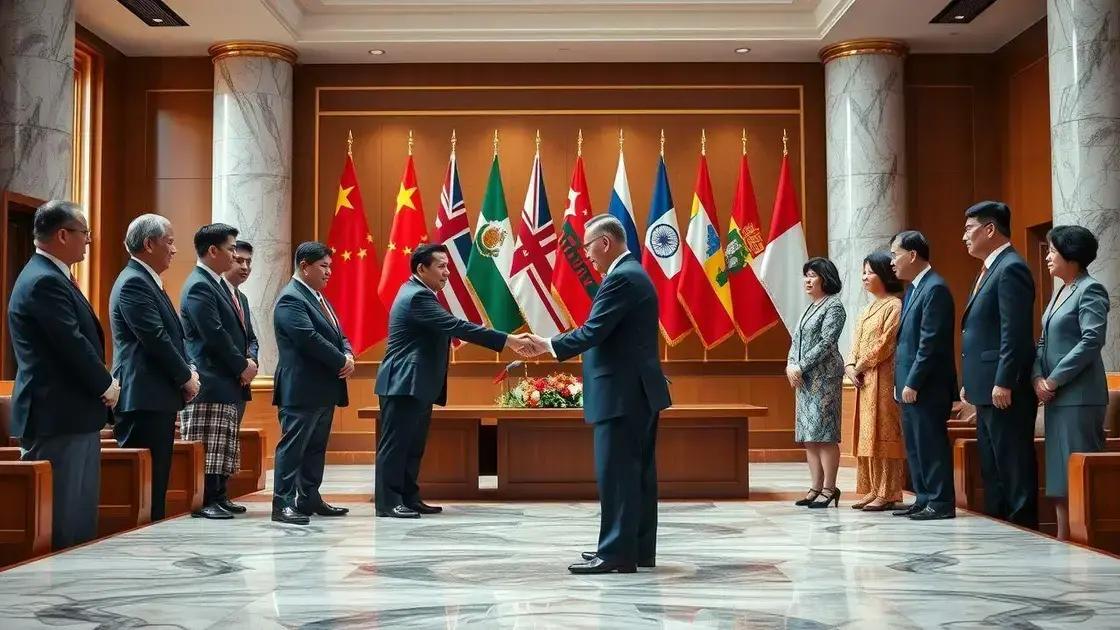 A presença de líderes internacionais na plenária A presença de líderes internacionais na plenária