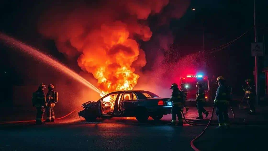 Ação dos Bombeiros e Polícia Ambiental no combate ao incêndio Ação dos Bombeiros e Polícia Ambiental no combate ao incêndio