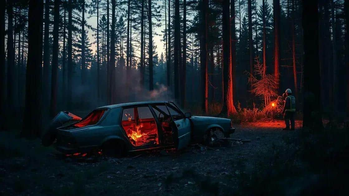 Carro utilizado em assassinato de gaúcho é encontrado completamente destruído por incêndio