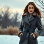 Casaco de lã com cinto: tendência que valoriza a silhueta no inverno 2025