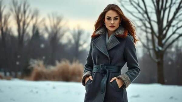 Casaco de lã com cinto: tendência que valoriza a silhueta no inverno 2025