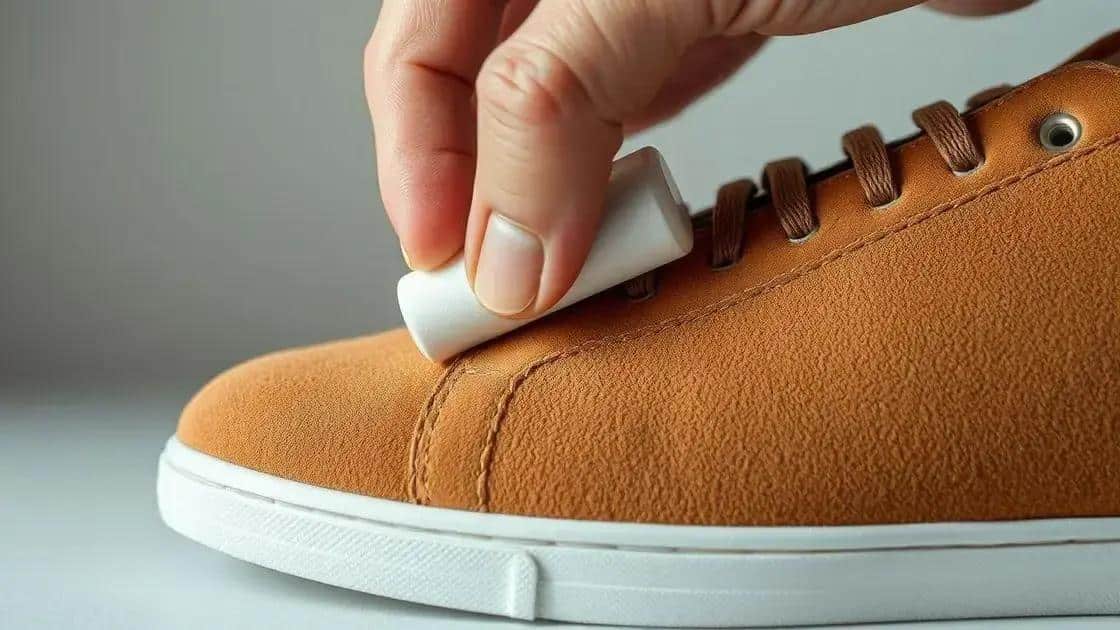 Como usar a borracha sem esmagar a camurça Como usar a borracha sem esmagar a camurça