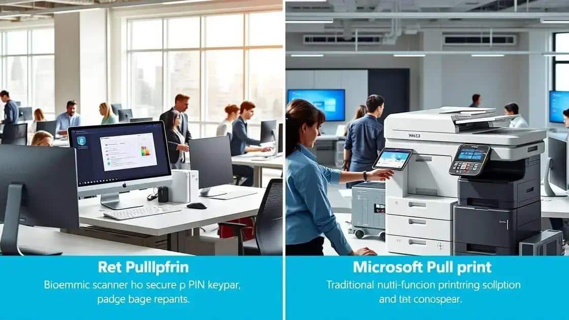 Comparativo entre Pull Print da Microsoft e soluções alternativas