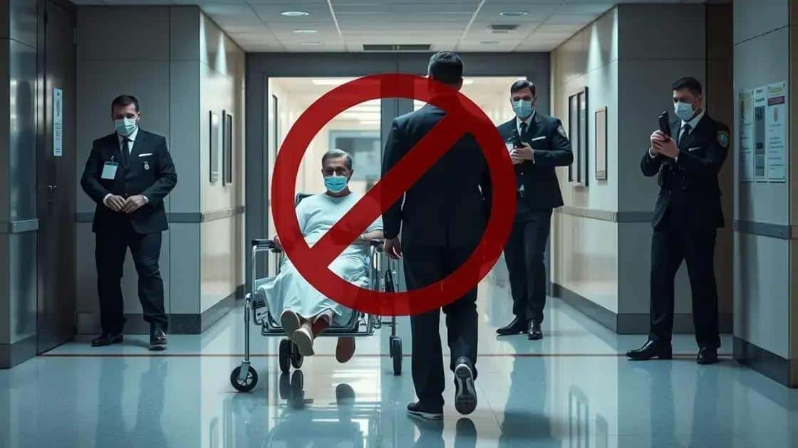 Detalhes das visitas e restrições atuais