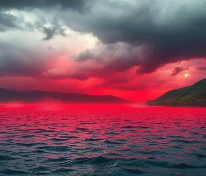 Mar da Galileia fica vermelho-sangue e desperta interpretações religiosas e científicas