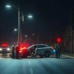 Motorista embriagado colide com poste na SC-445 em Içara, região Sul