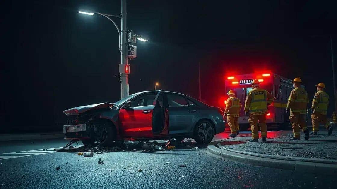 Motorista embriagado colide em poste na SC-445 em Içara na madrugada desta quinta-feira