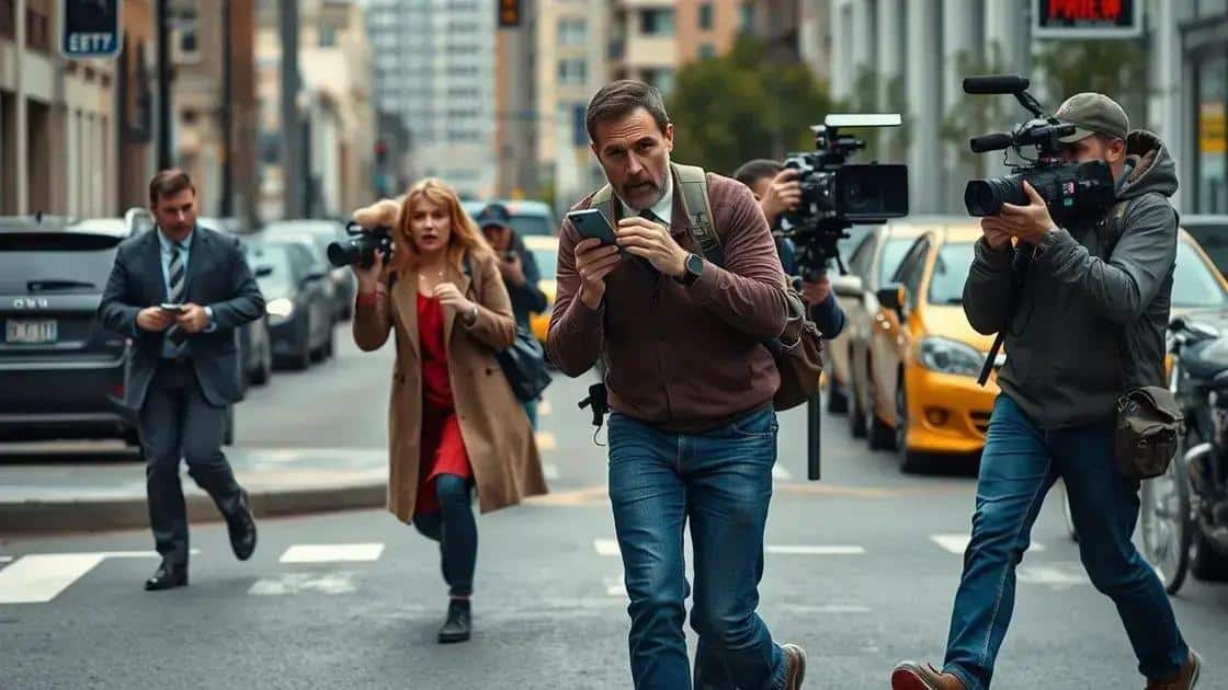 Reação da equipe de reportagem Reação da equipe de reportagem