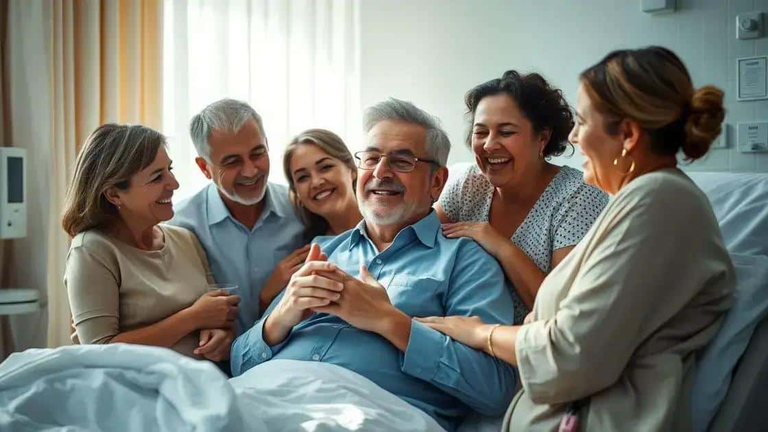 Reação da família e agradecimentos públicos Reação da família e agradecimentos públicos