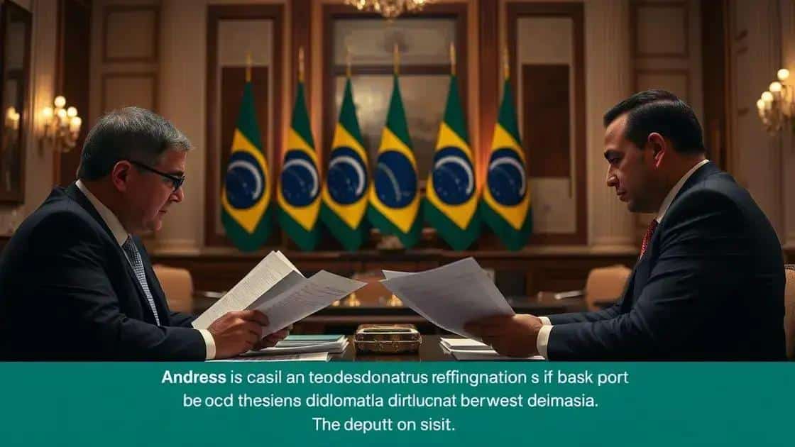 Reação do Itamaraty às publicações e ameaças