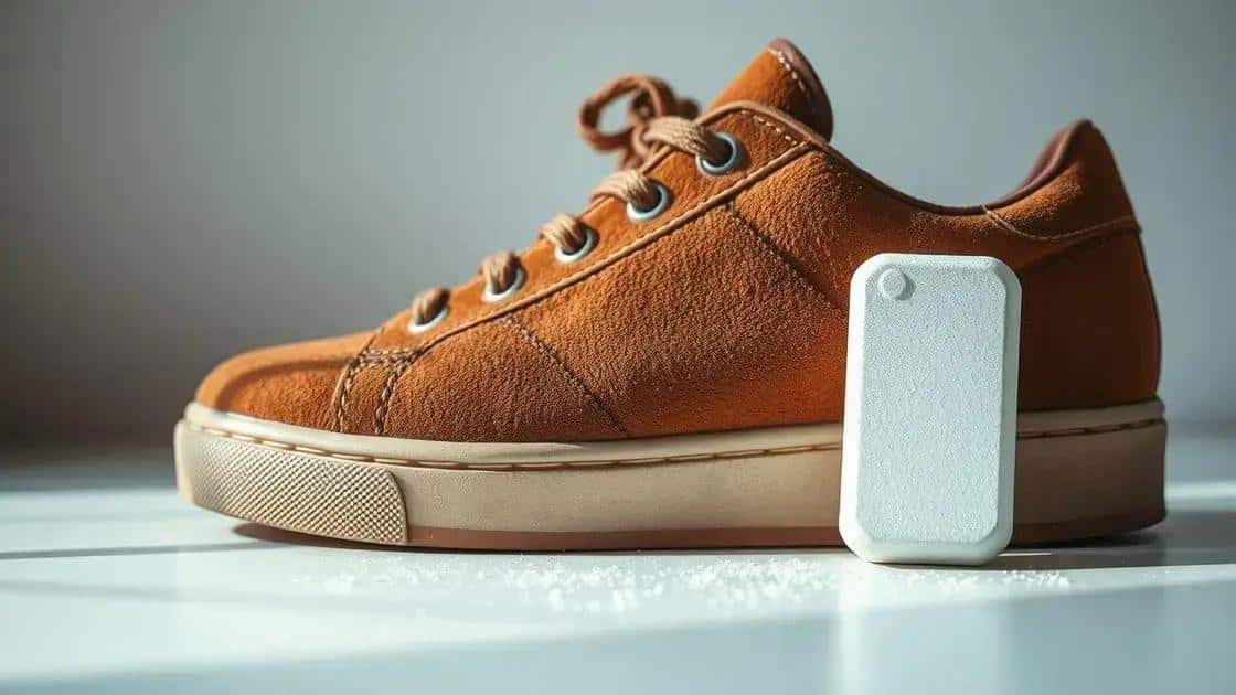 Recupere tênis de camurça gasto com borracha escolar: truque simples