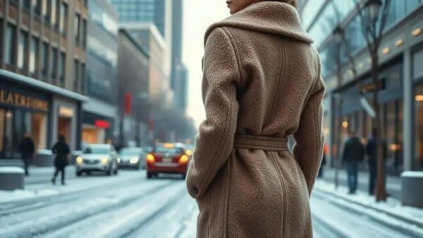 Tendências de Inverno 2025: Como o Casaco de lã com cinto redefine o visual