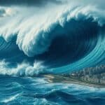 Tsunamis: Energia de ondas gigantes que atravessam oceanos com força e precisão