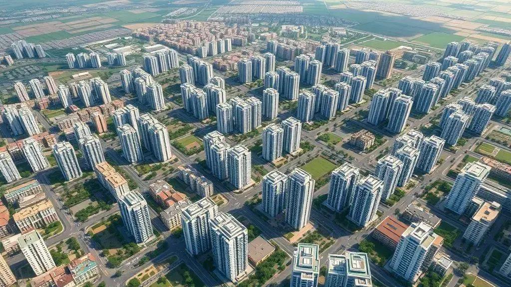 124 torres distribuídas em 450 mil m²