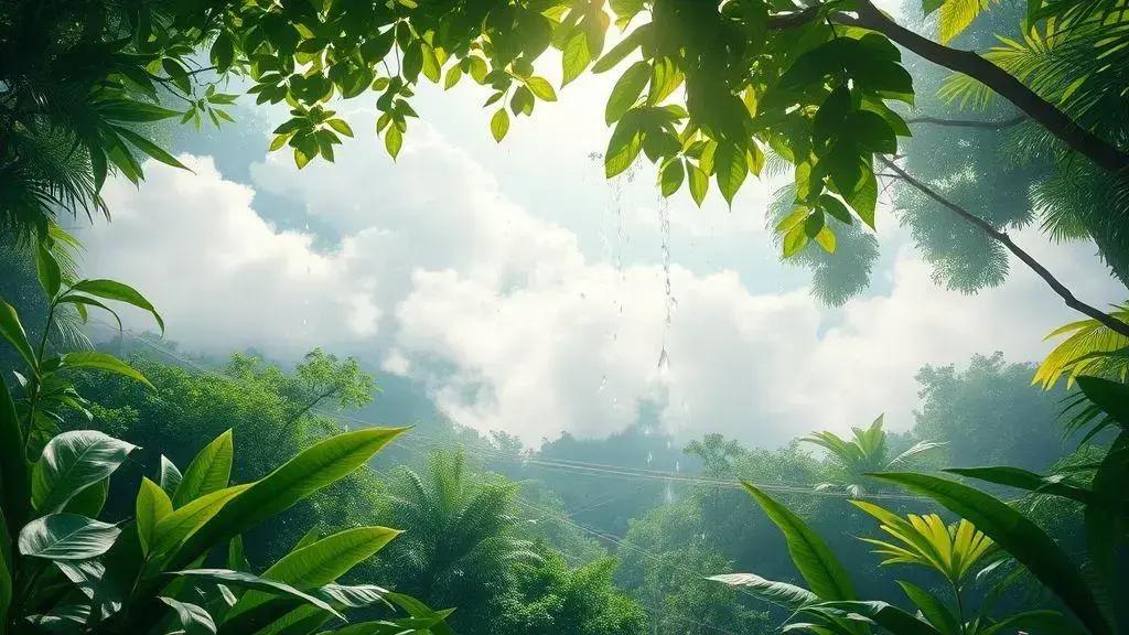 Como a evapotranspiração afeta nuvens e chuva