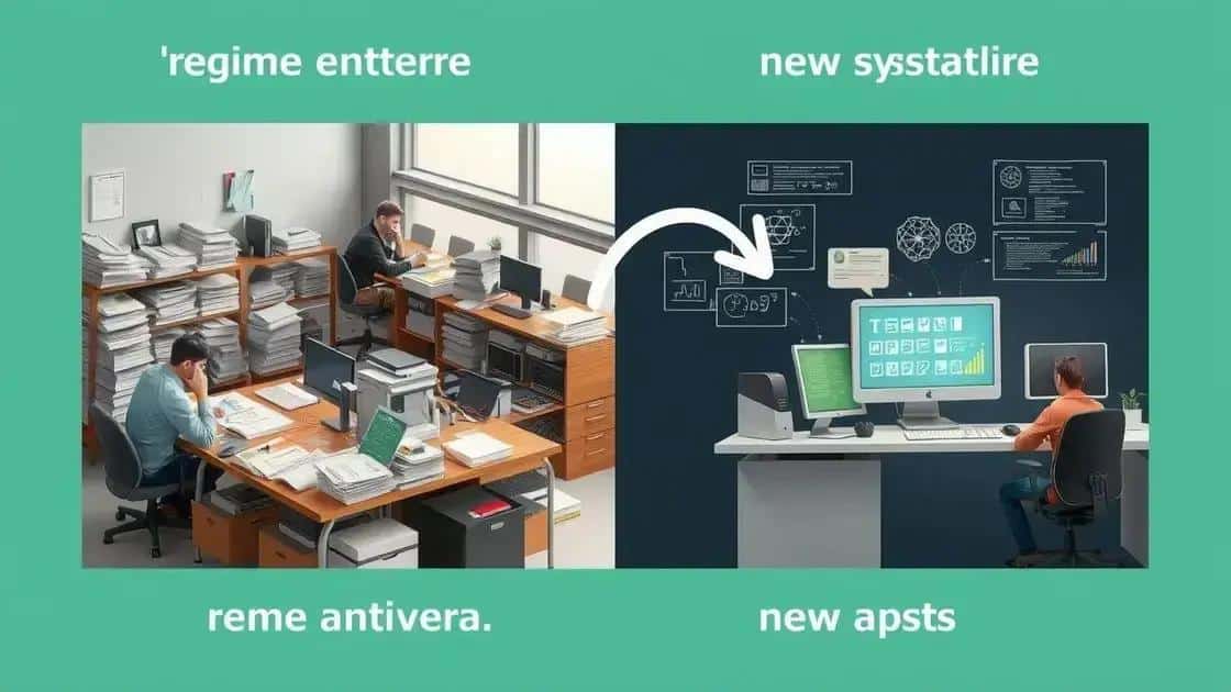 Comparativo com o regime anterior
