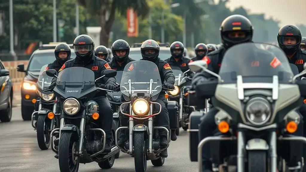 Composição da equipe de segurança e logística envolvida Composição da equipe de segurança e logística envolvida